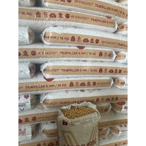 Danske HP Kvalitet 6 mm trpiller  896 kg/palle